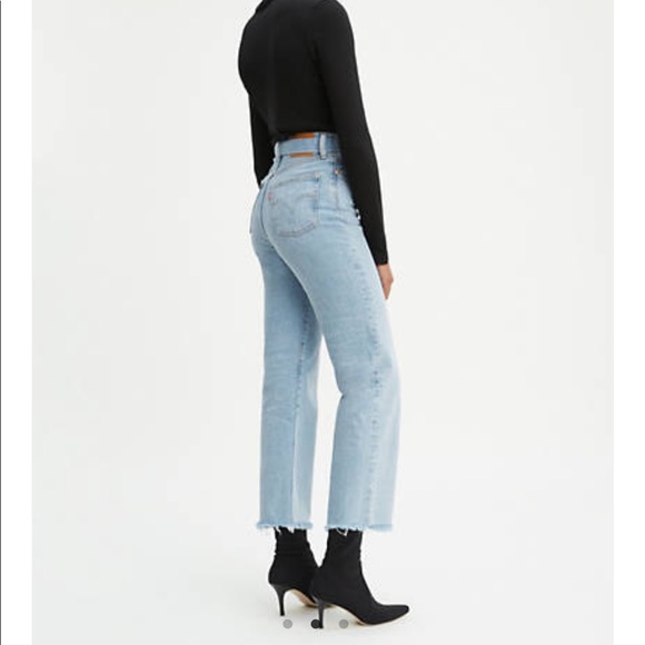 Levi’s wide leg raw hem culottes like ribcage jean - Picture 6 of 8